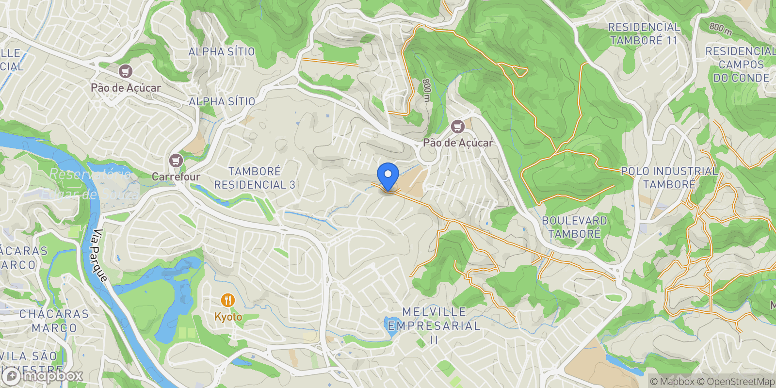 Map showing Residencial Dois (Tambore), State of São Paulo, Brazil.