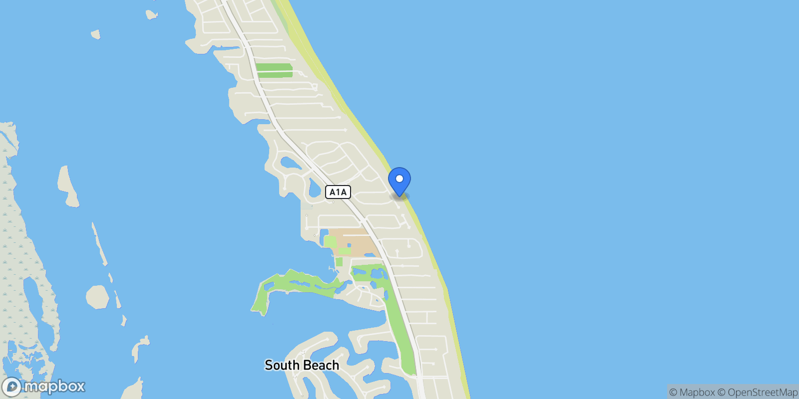 Map showing 116 Ocean Way, Vero Beach, Florida, United States.