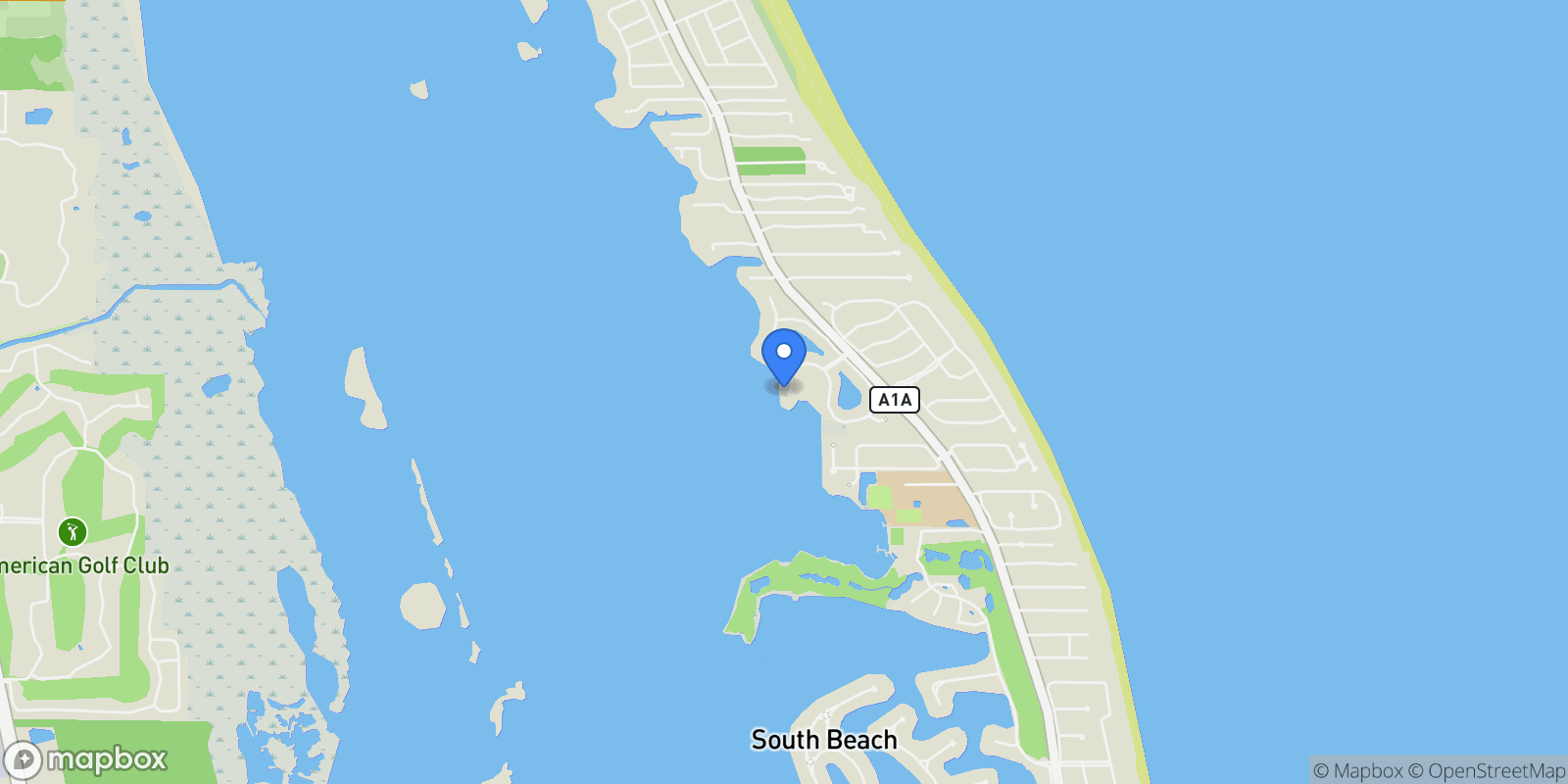 Map showing 225 Osprey Court, Vero Beach, Florida, United States.