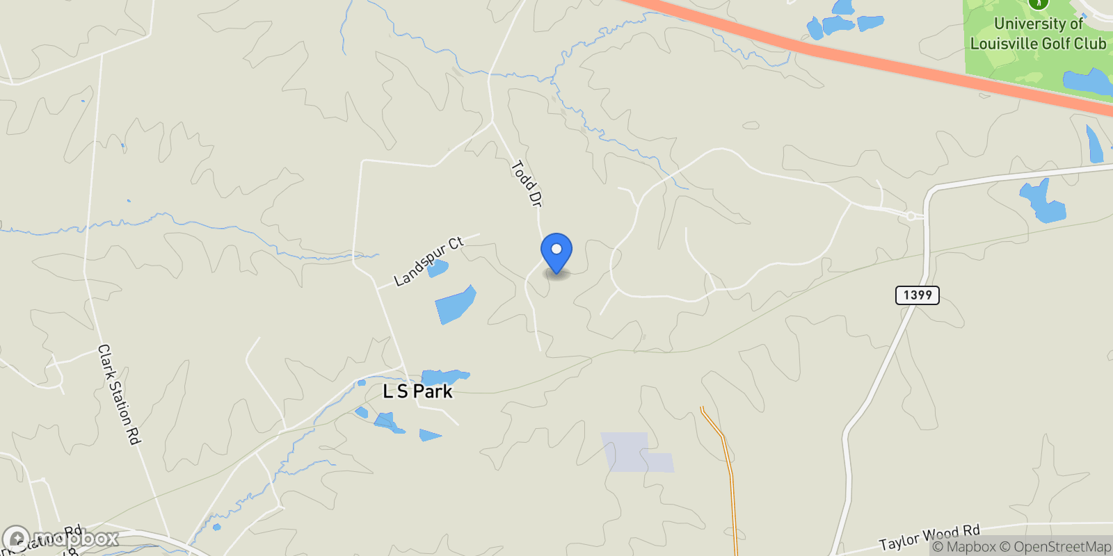 Map showing 400 Todd Dr , Simpsonville, KY 40067, Simpsonville, Kentucky, United States.