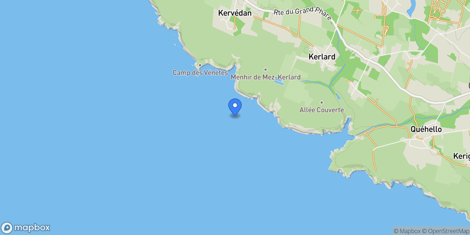 Map showing Ploemeur, Brittany, France.