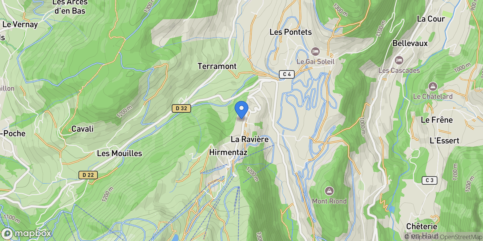 Map showing Burdignin, Auvergne-Rhône-Alpes, France.