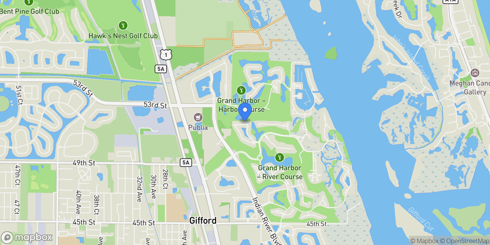Map showing 1725 Victoria Circle, Vero Beach, Florida, United States.
