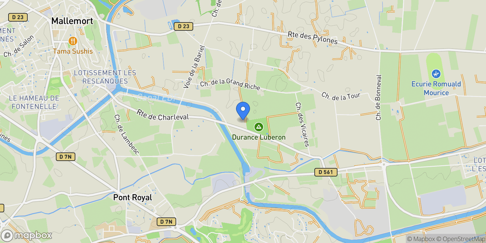Map showing Mallemort, Provence-Alpes-Côte d'Azur, France.