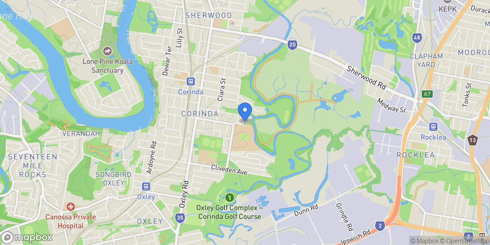 Map showing 147 Lynne Grove Ave, Corinda QLD 4075, Australia, Corinda, Queensland, Australia.