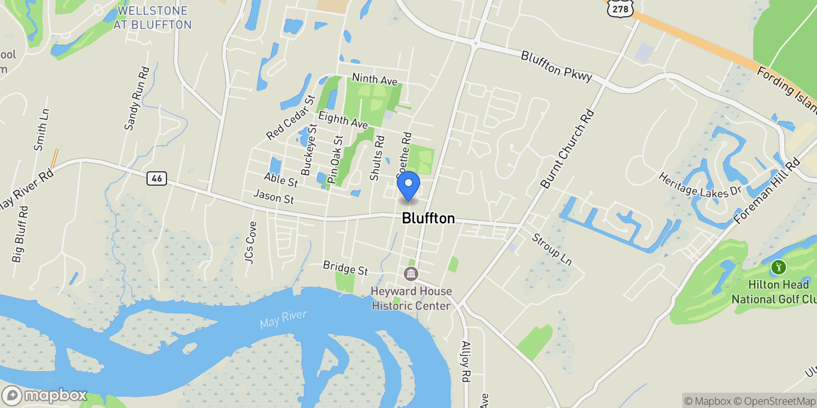 Map showing 5 Promenade Street #1322, Bluffton, South Carolina, United States.