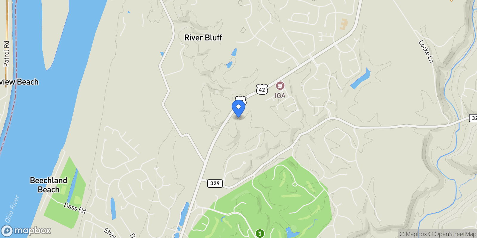 Map showing 10720 U.S. 42 , Prospect, KY 40059, Prospect, Kentucky, United States.