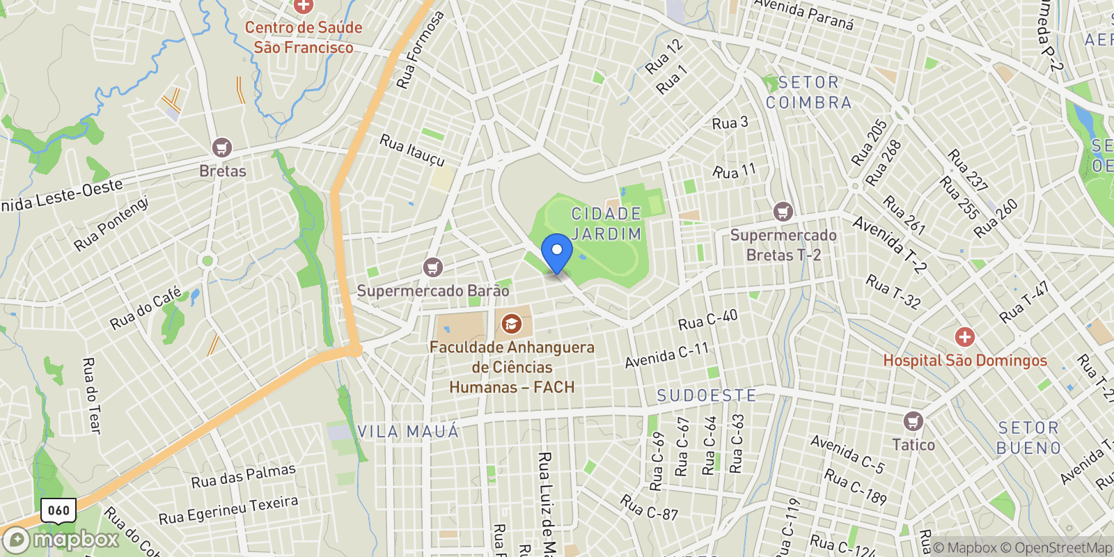 Map showing Vila Lucy, State of Goiás, Brazil.