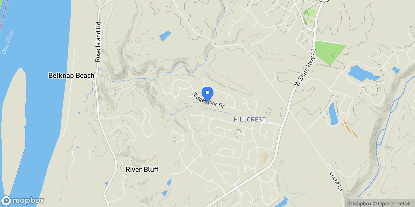 Map showing 12906 Ridgemoor Drive , Prospect, KY 40059, Prospect, Kentucky, United States.
