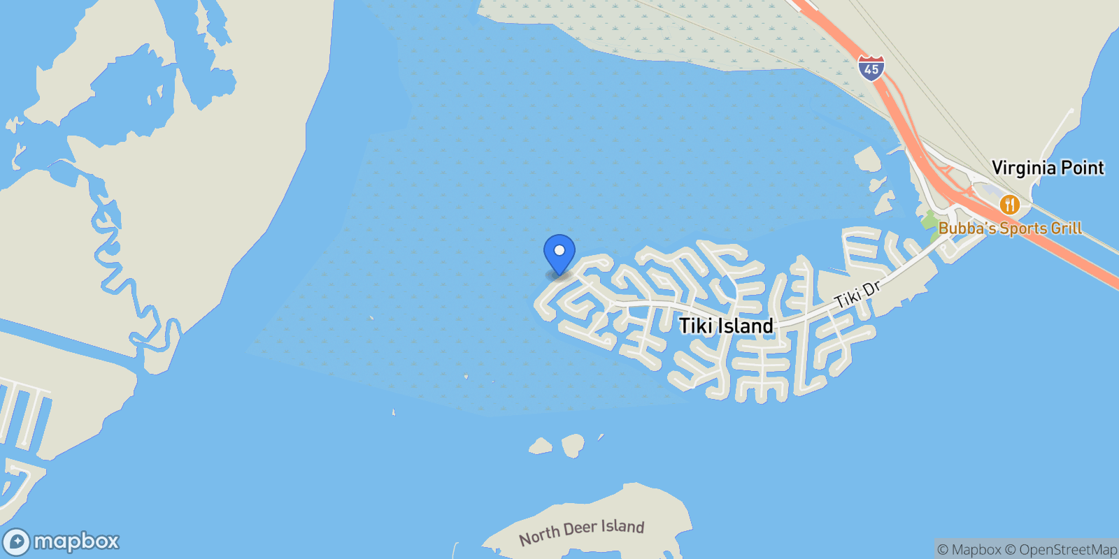 Map showing 247 Isles End Road, Galveston, Texas, United States.