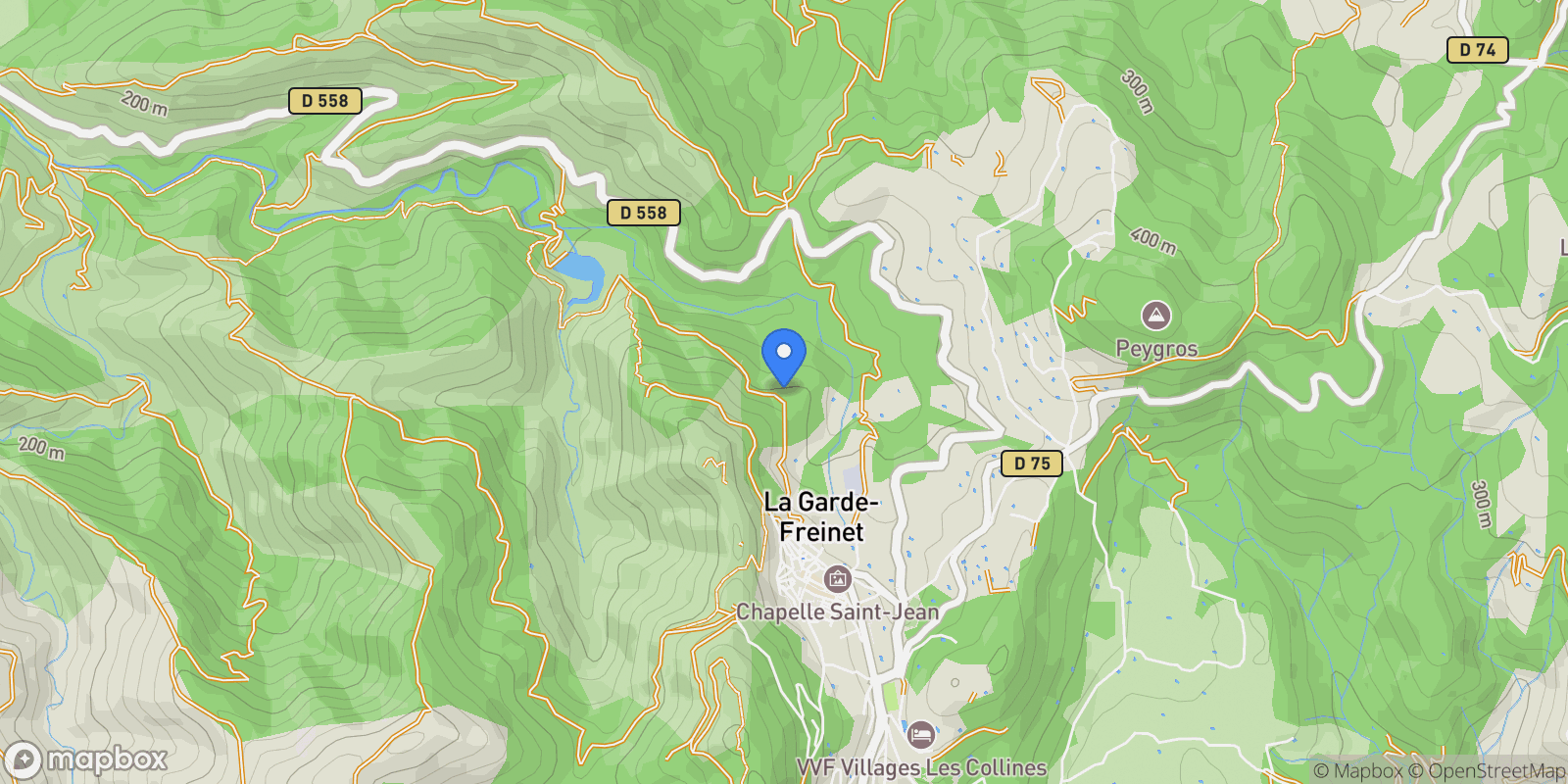 Map showing La Garde-Freinet, Provence-Alpes-Côte d'Azur, France.