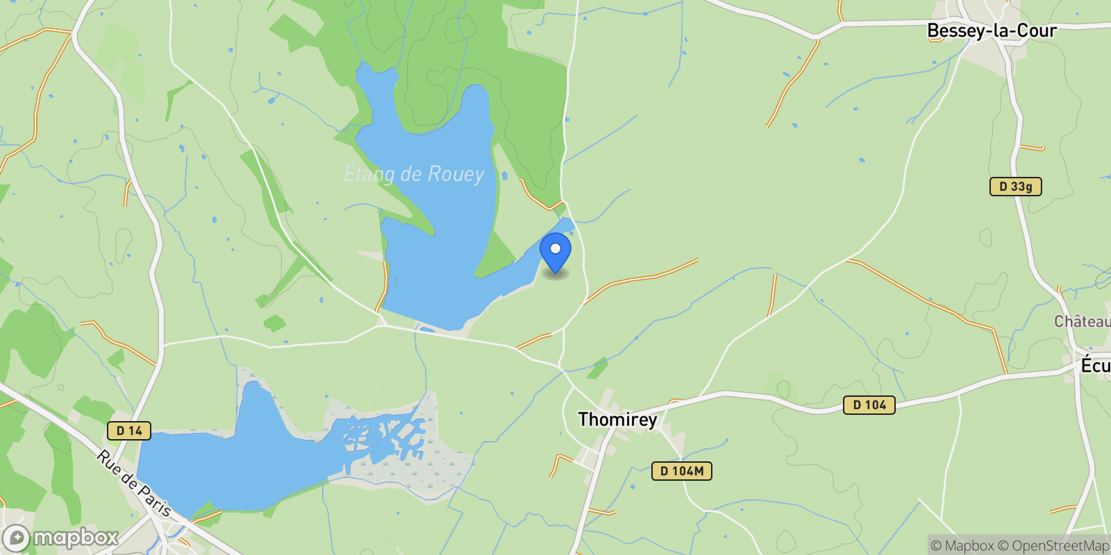 Map showing Thomirey, Bourgogne-Franche-Comté, France.