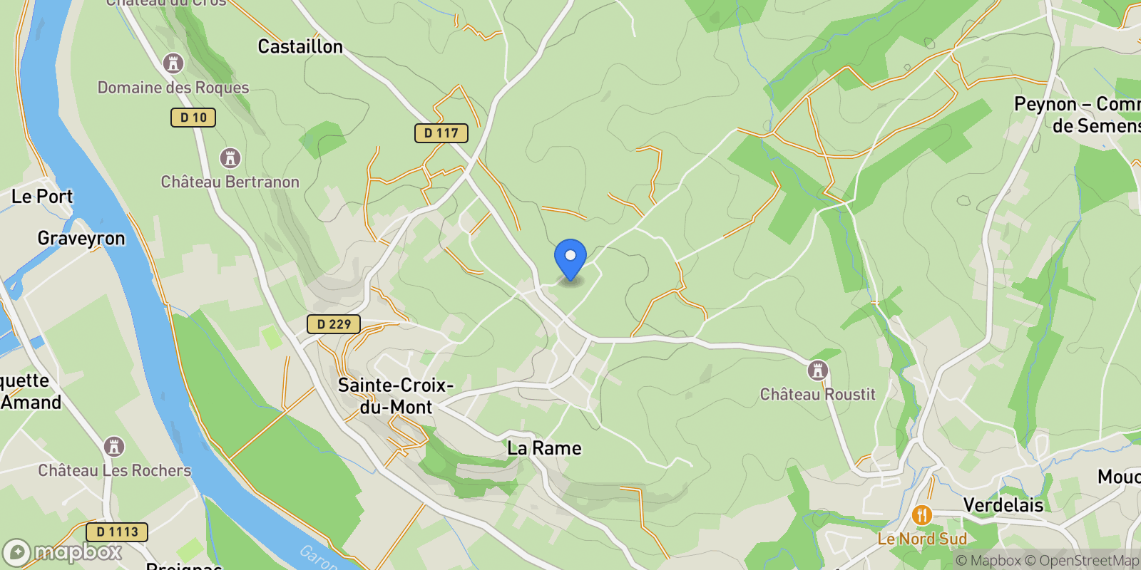 Map showing Sainte-Croix-du-Mont, Nouvelle-Aquitaine, France.