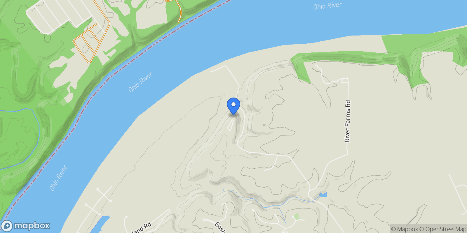 Map showing 3215 Overlook Cir , Goshen, KY 40026, Goshen, Kentucky, United States.