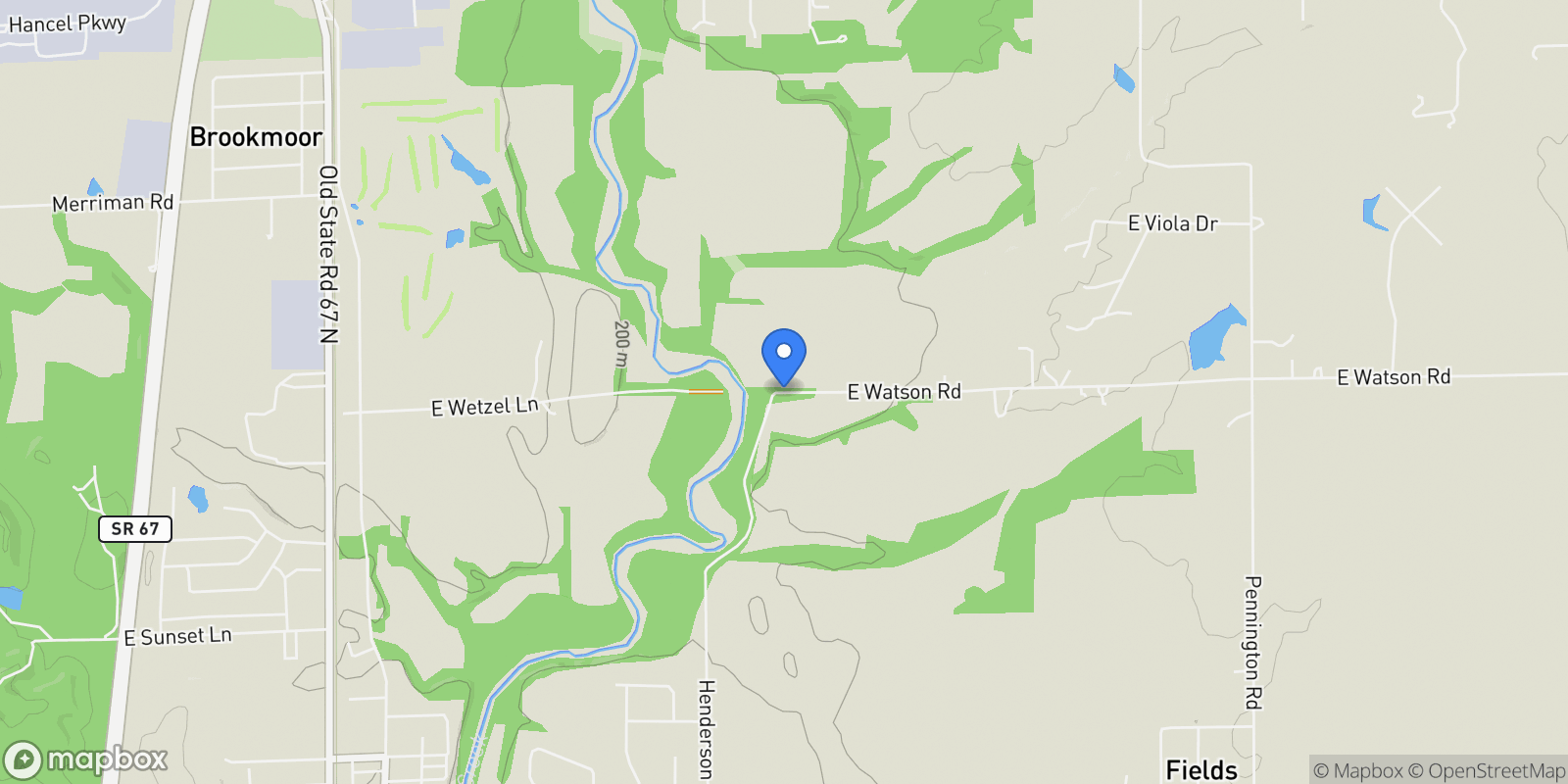 Map showing 0 Watson Road E, Mooresville, IN 46158, Mooresville, Indiana, United States.