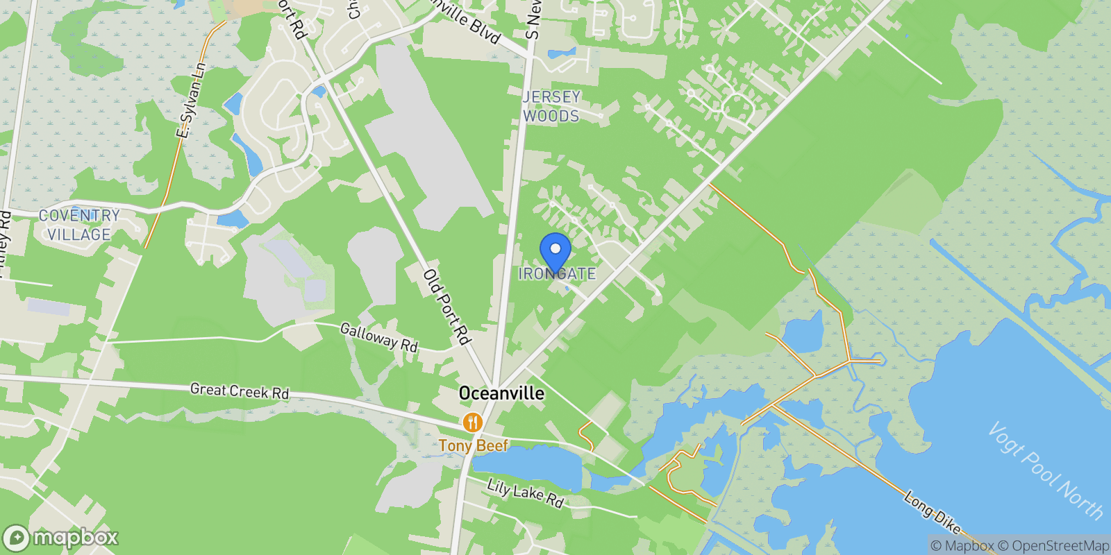 Map showing 802 Gatehouse Drive , Galloway, NJ 08205, Galloway, New Jersey, United States.