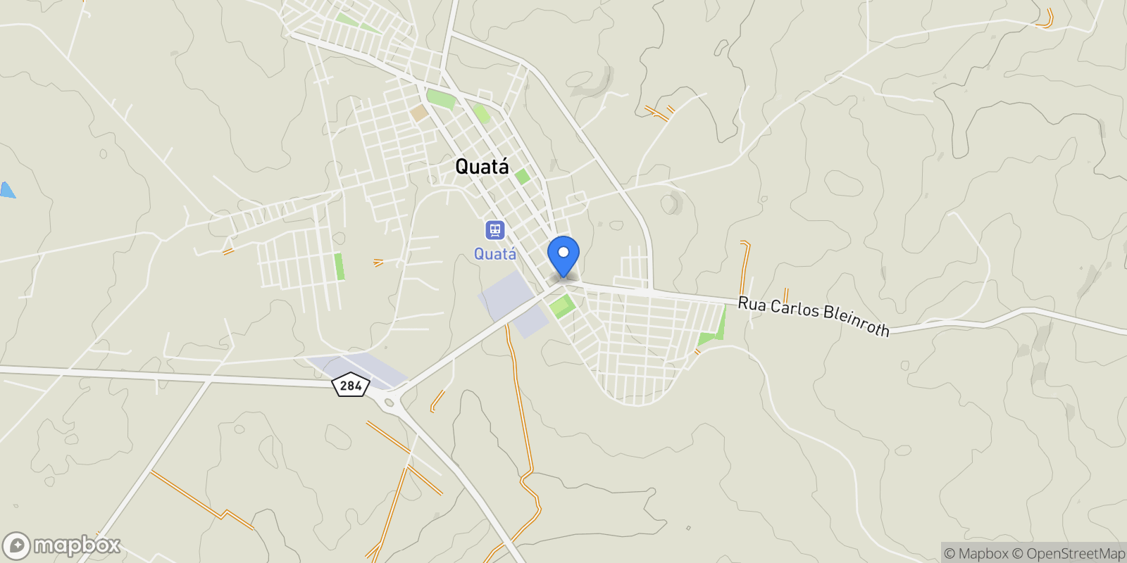 Map showing Quatá, State of São Paulo, Brazil.