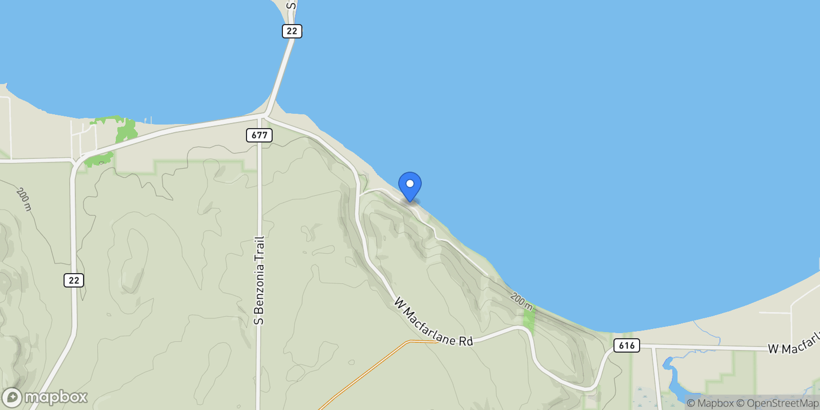 Map showing 6514 Beech Tree Road, Glen Arbor, MI 49636, Glen Arbor, Michigan, United States.