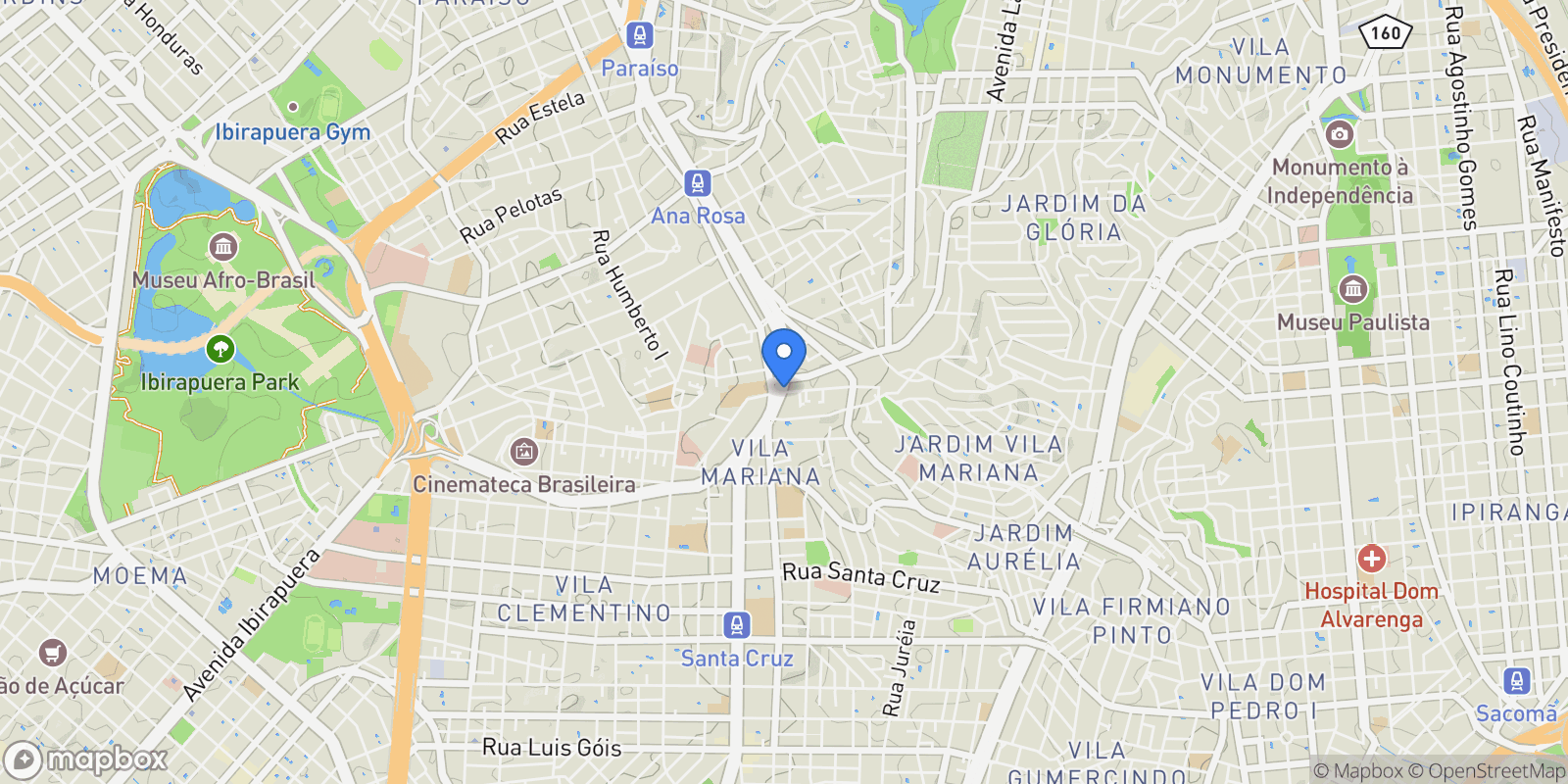 Map showing Vila Mariana, State of São Paulo, Brazil.