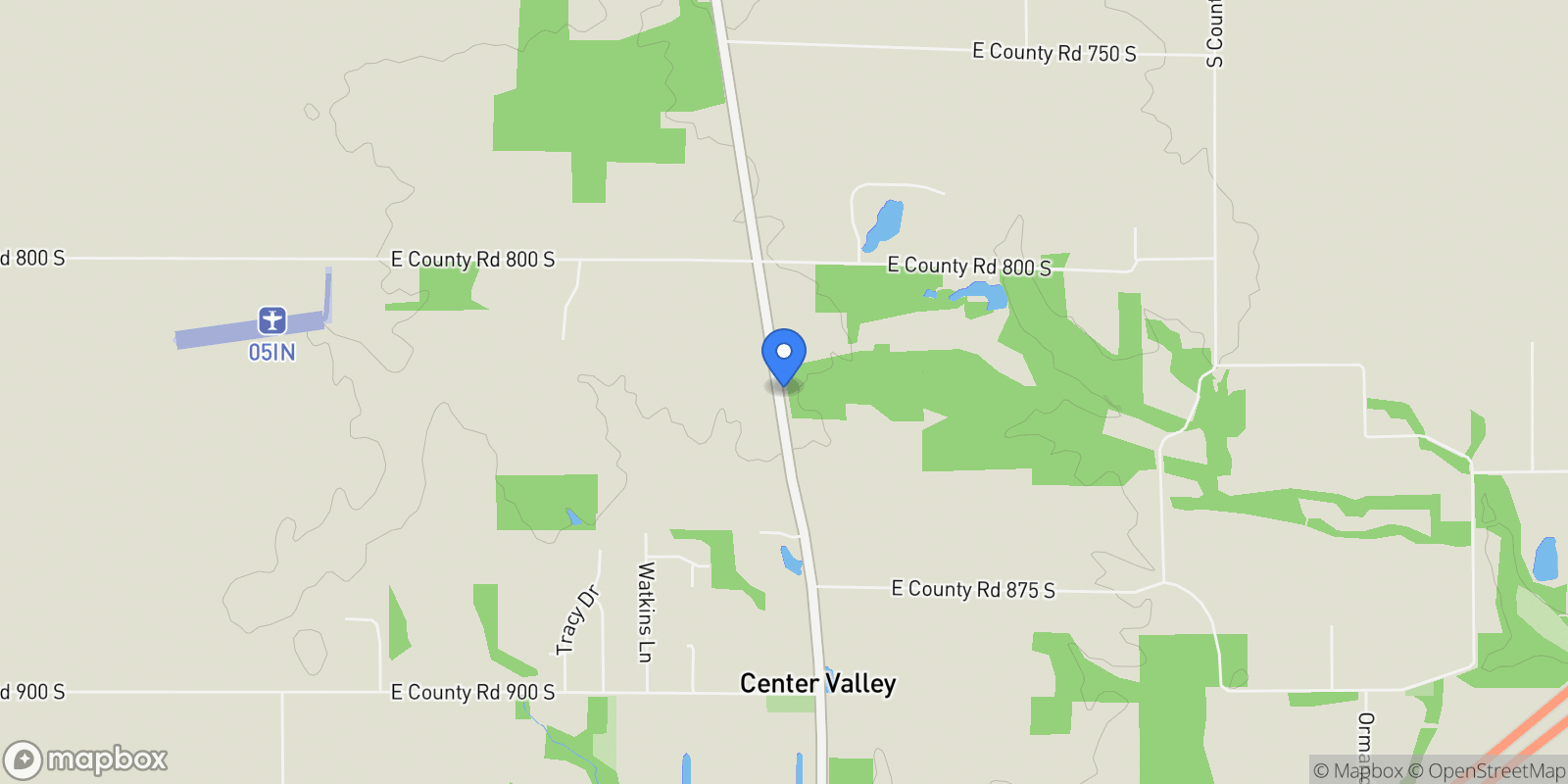 Map showing 8351 S State Road 39, Clayton, IN 46118, Monrovia, Indiana, United States.