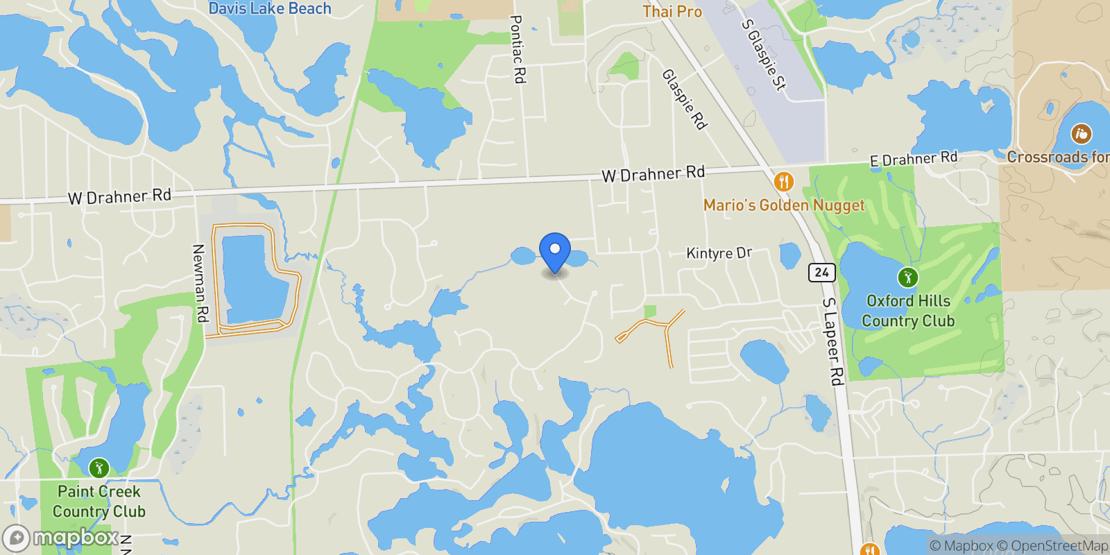 Map showing 1181 Iroquois Trail, Oxford, MI 48371, 48371, Michigan, United States.