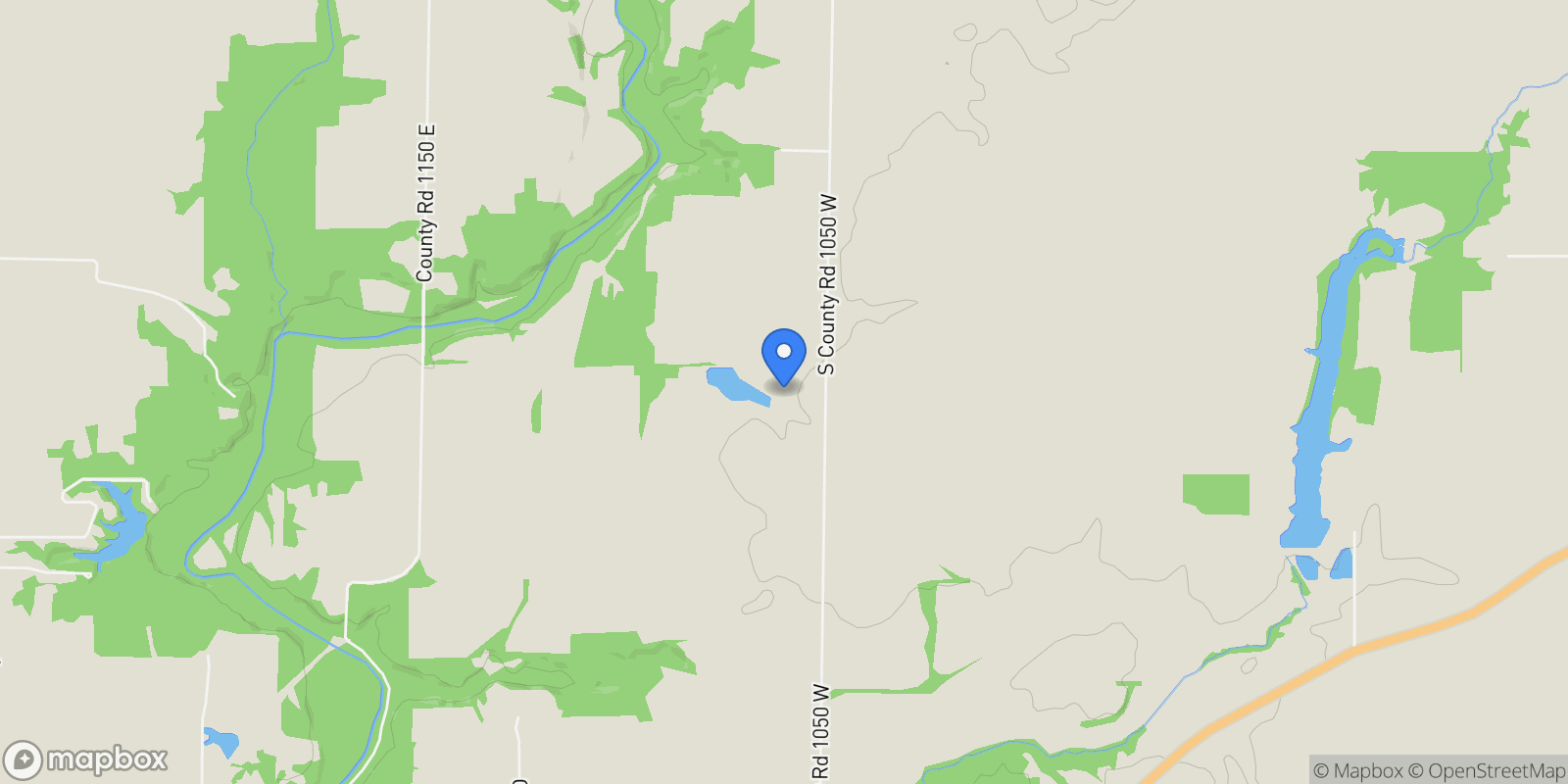 Map showing 3109 S County Road 1050 W, Greensburg, IN 47240, Greensburg, Indiana, United States.
