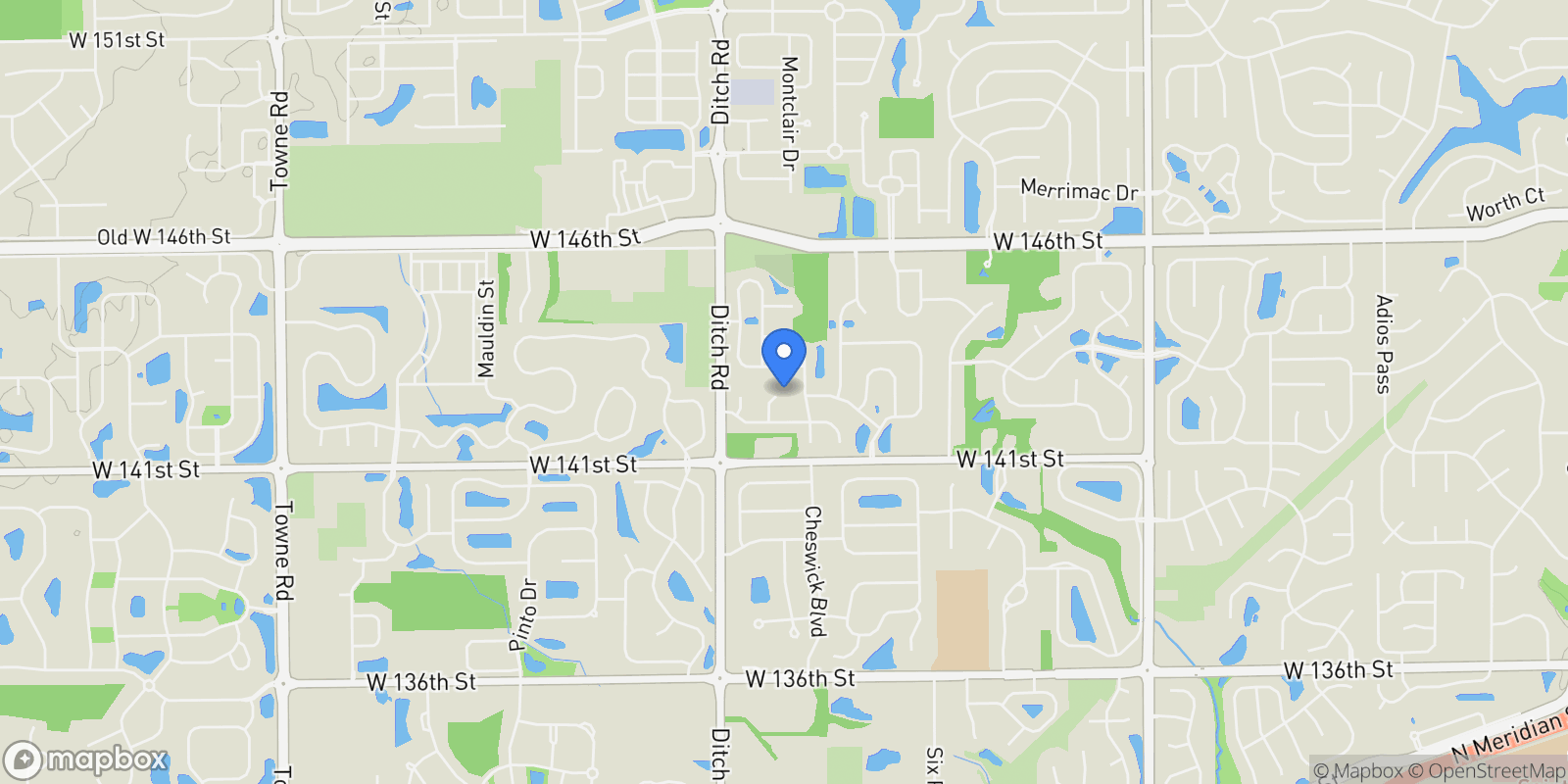 Map showing 14253 Trailwind Court, Carmel, IN 46032, Carmel, Indiana, United States.