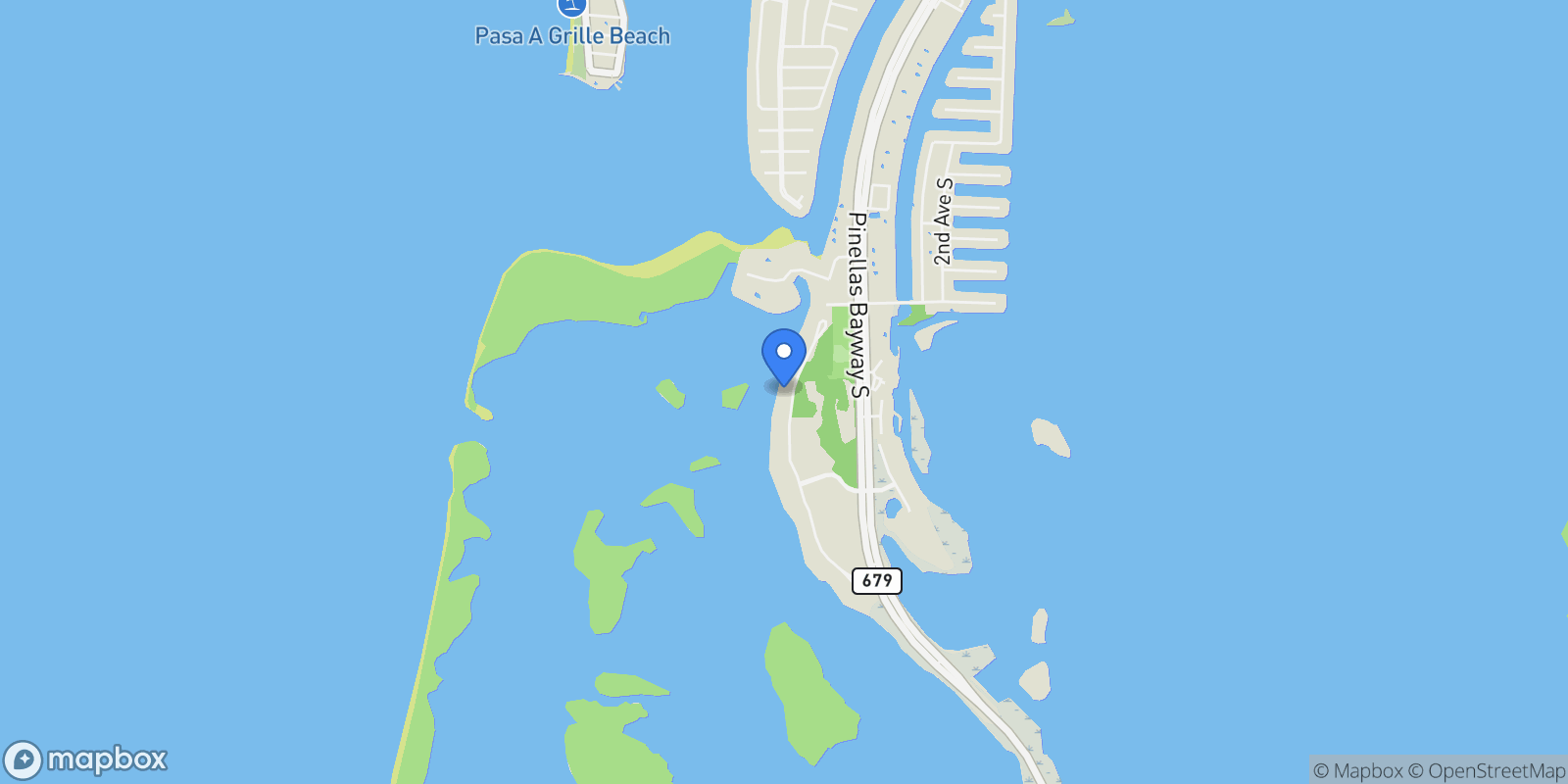 Map showing 1571 Oceanview Drive, St Petersburg, FL 33715, St. Petersburg, Florida, United States.
