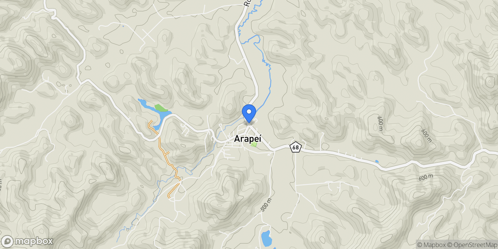 Map showing Arapeí, State of São Paulo, Brazil.