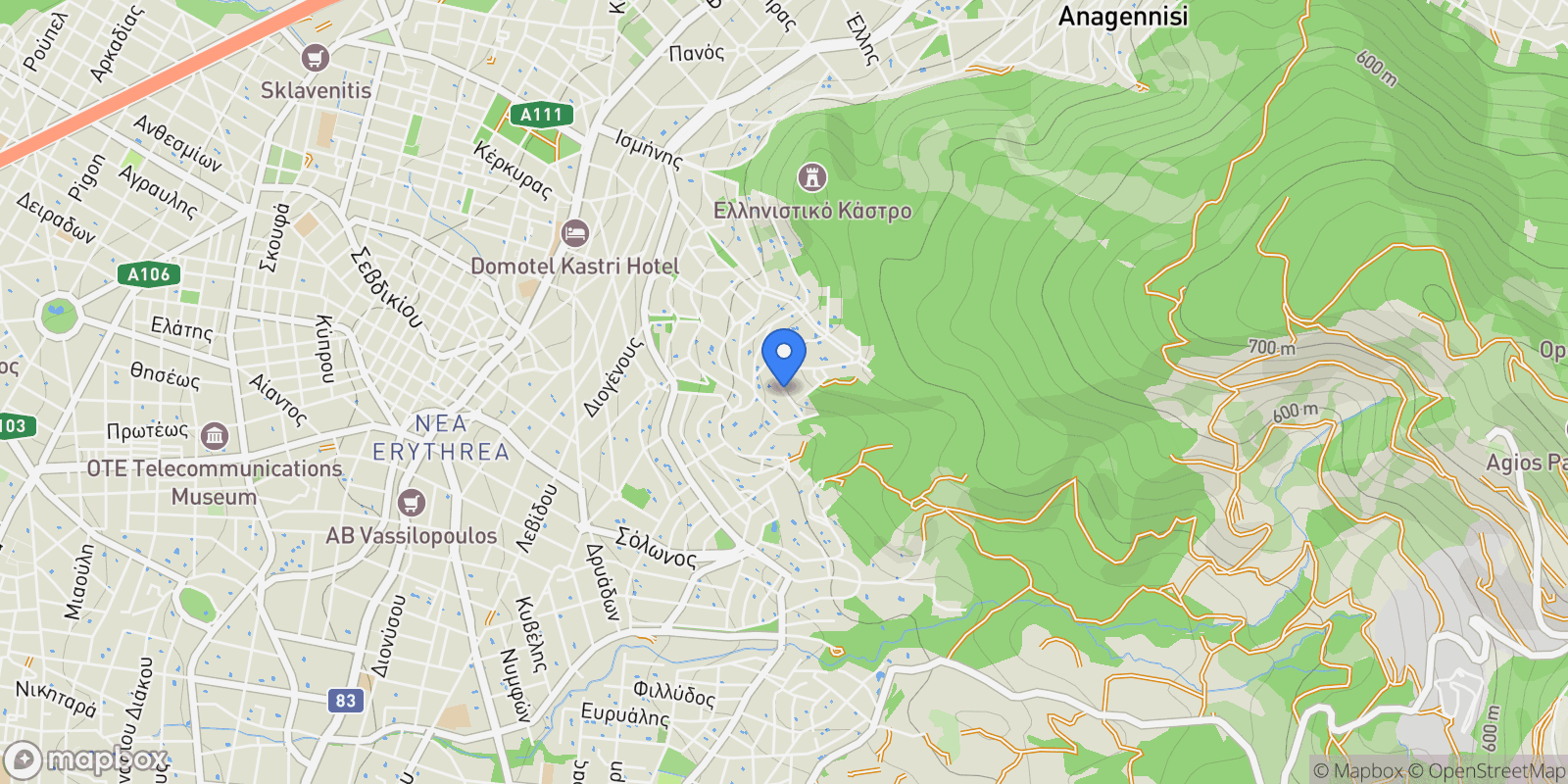 Map showing Kifisia, Attica, Greece.