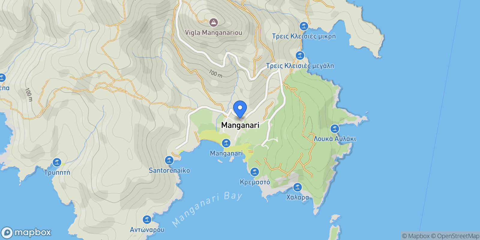Map showing Ios, Aegean, Greece.