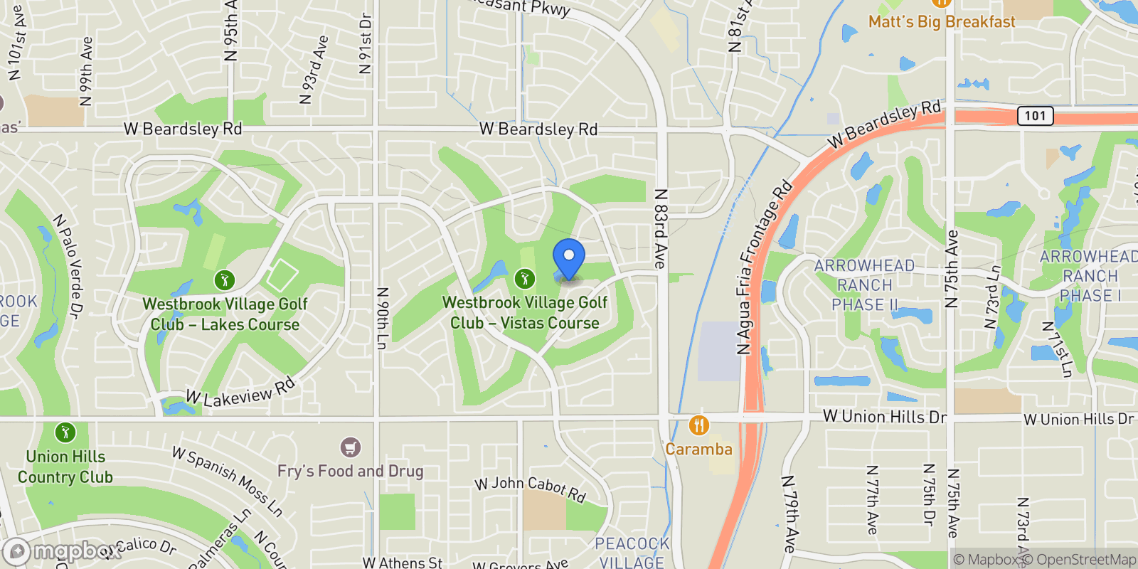 Map showing 8502 W Topeka Drive , Peoria, AZ 85382, Peoria, Arizona, United States.