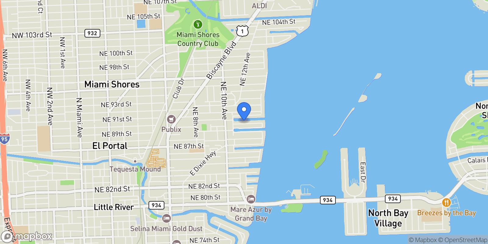 Map showing 1141 NE 90th St, Miami, FL 33138, Miami, Florida, United States.