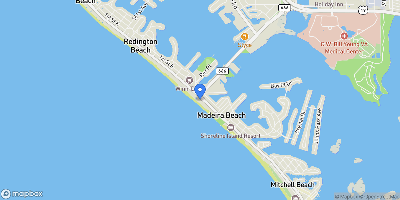 Map showing 14950 Gulf Boulevard , 404, Madeira Beach, FL 33708, Madeira Beach, Florida, United States.