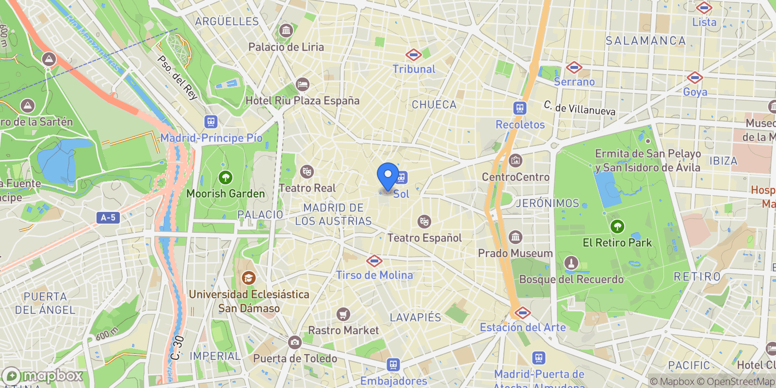 Map showing Centro, Madrid, Madrid, Madrid, Centro, Madrid, Spain.