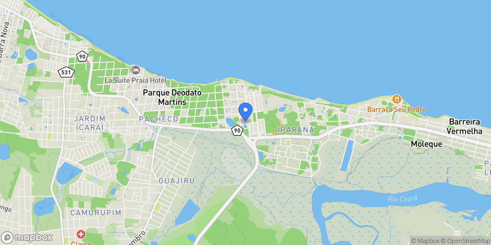 Map showing Pacheco, State of Ceará, Brazil.