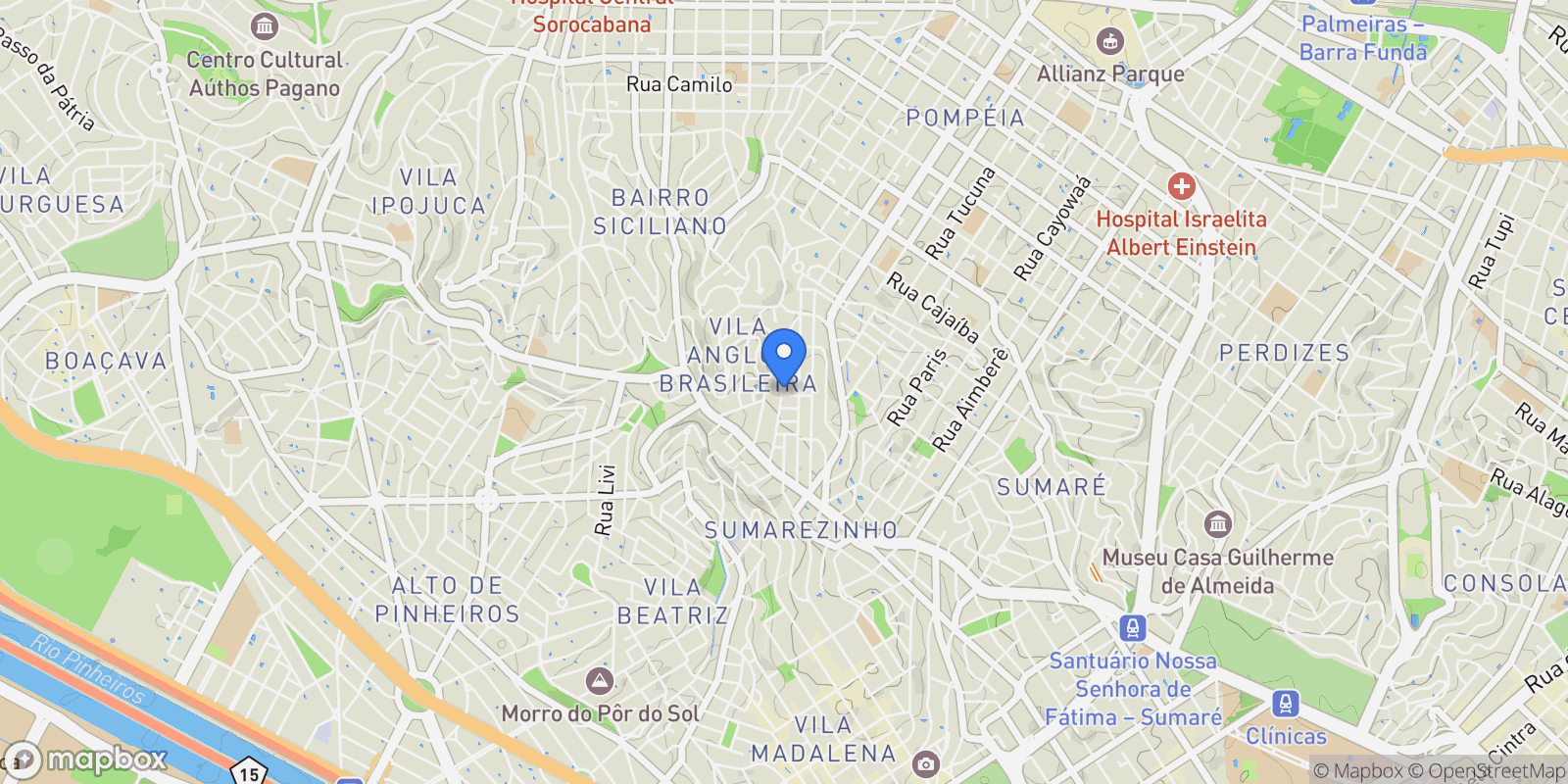 Map showing Jardim Vera Cruz, State of São Paulo, Brazil.