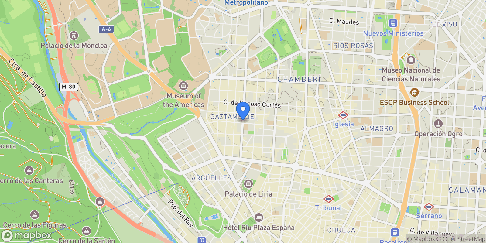 Map showing Chamberí, Madrid, Madrid, Madrid, Chamberi, Madrid, Spain.