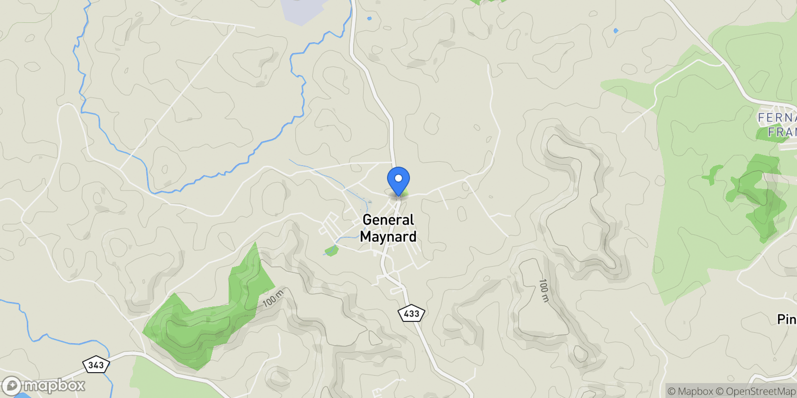 Map showing General Maynard, State of Sergipe, Brazil.