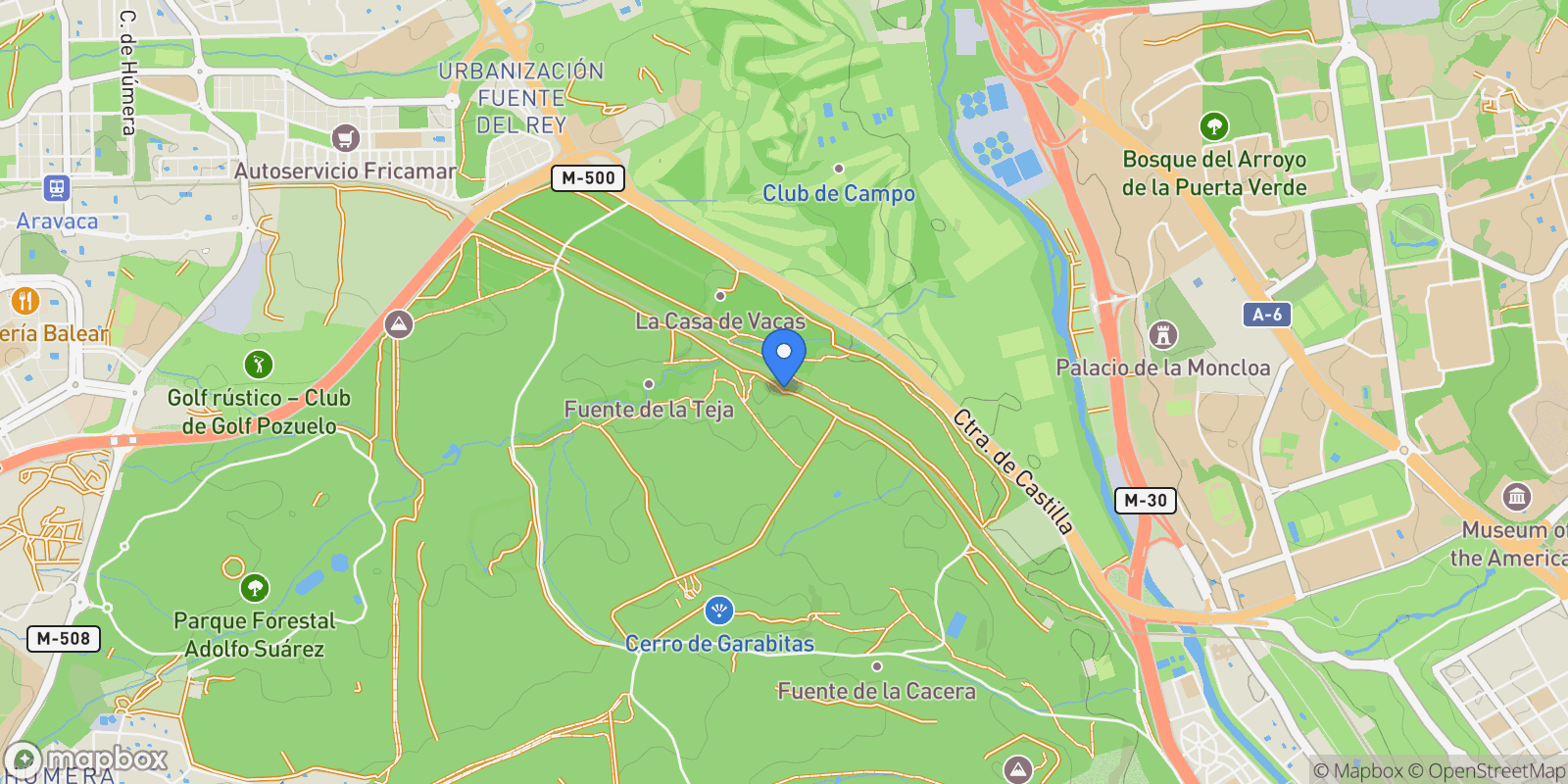 Map showing Moncloa, Madrid, Madrid, Madrid, Moncloa-Aravaca, Madrid, Spain.