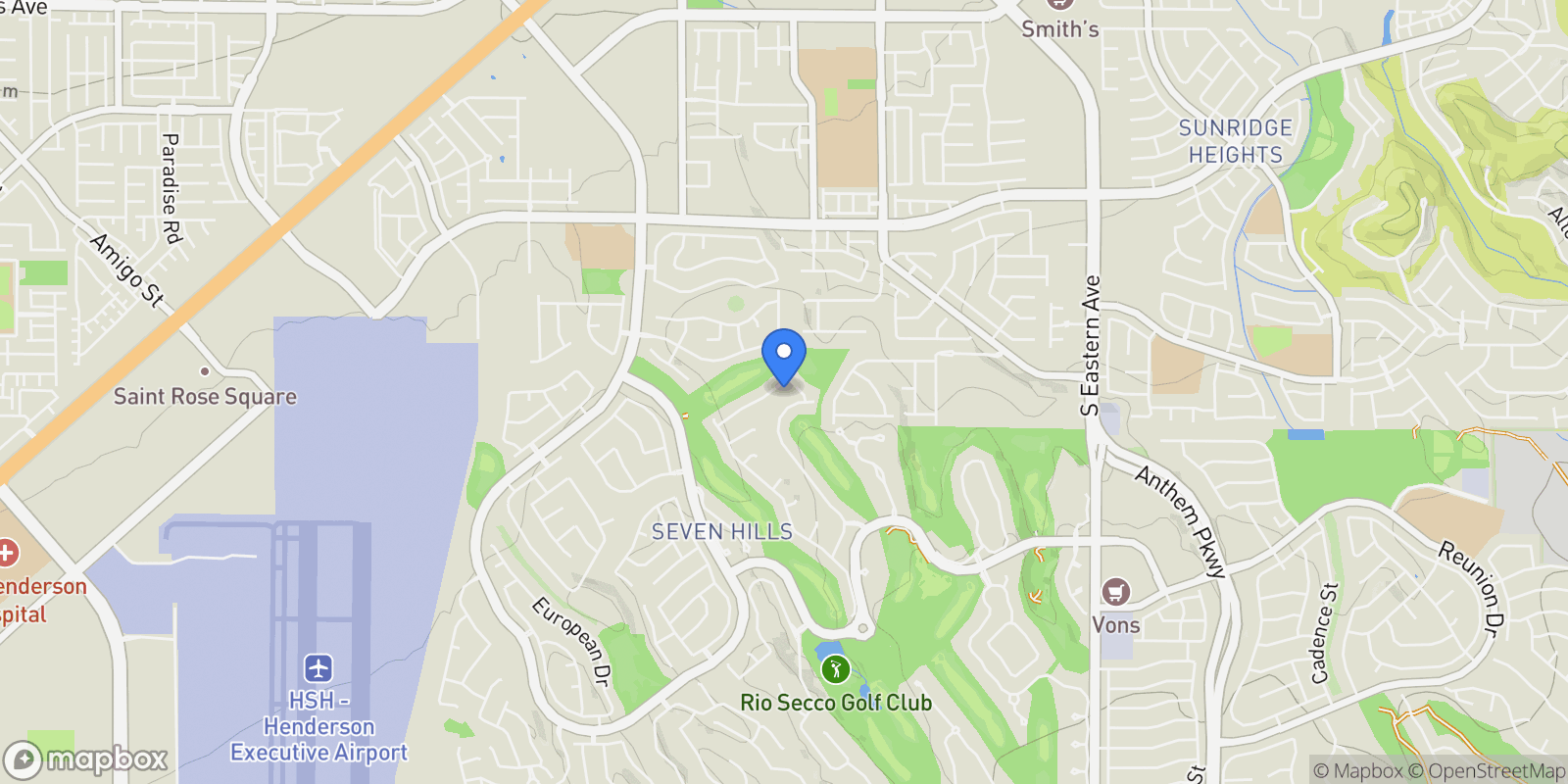 Map showing 2793 Bellini Drive, Henderson, Nevada, United States.