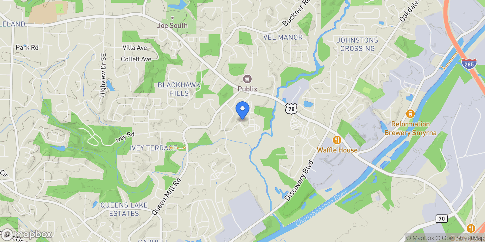 Map showing 6245 Providence Club Drive, Mableton, GA 30126, Mableton, Georgia, United States.