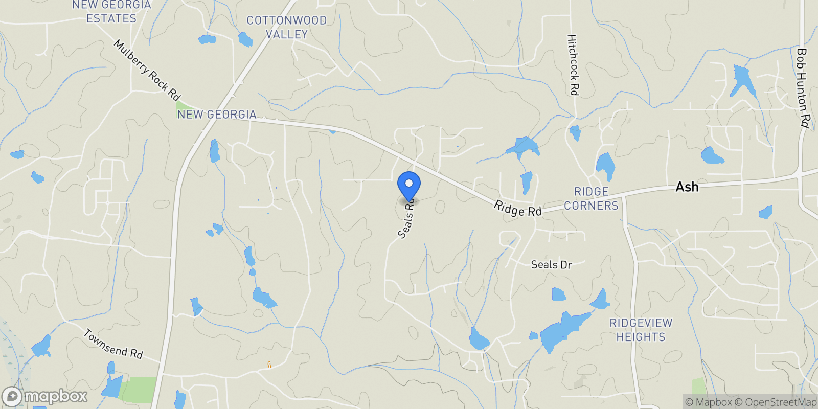 Map showing 150 Seals Road, Dallas, GA 30157, Dallas, Georgia, United States.