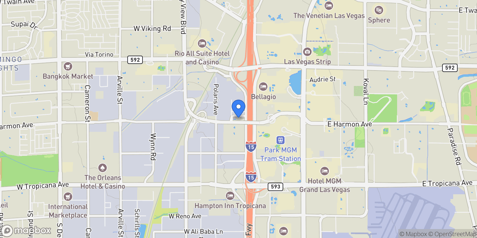 Map showing 4471 Dean Martin Drive 1109, Las Vegas, Nevada, United States.