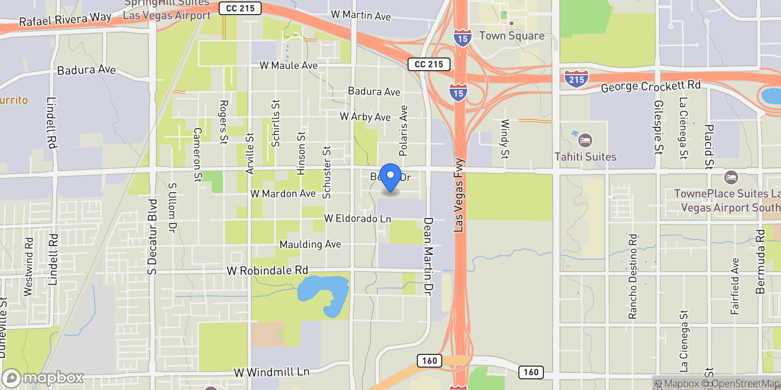 Map showing 3371 West Mardon Avenue, Las Vegas, NV 89139, Las Vegas, Nevada, United States.