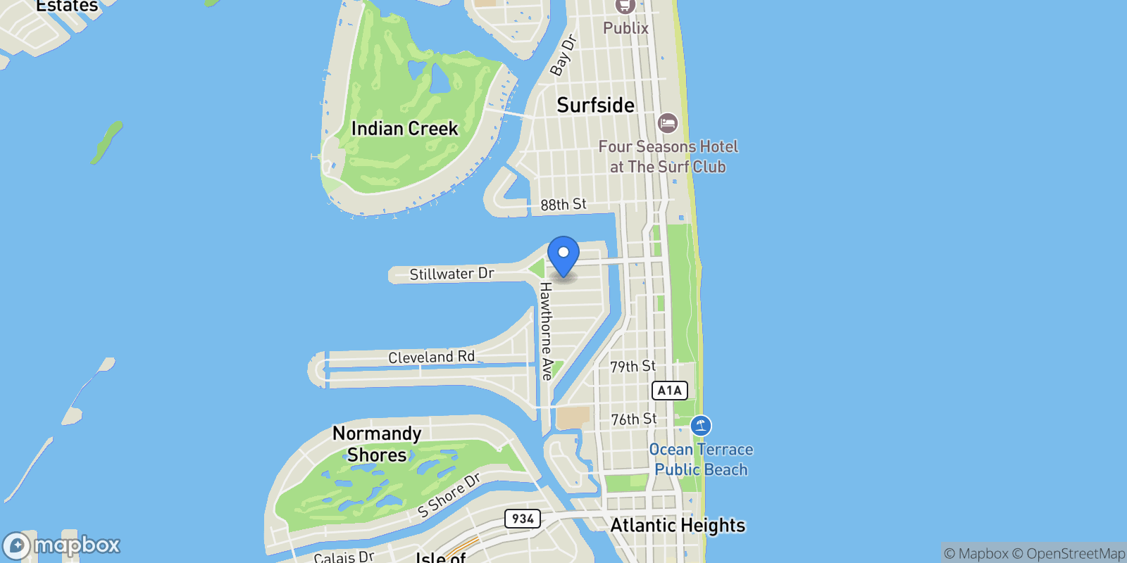 Map showing 756 84th St #C, Miami Beach, FL 33141, Miami Beach, Florida, United States.