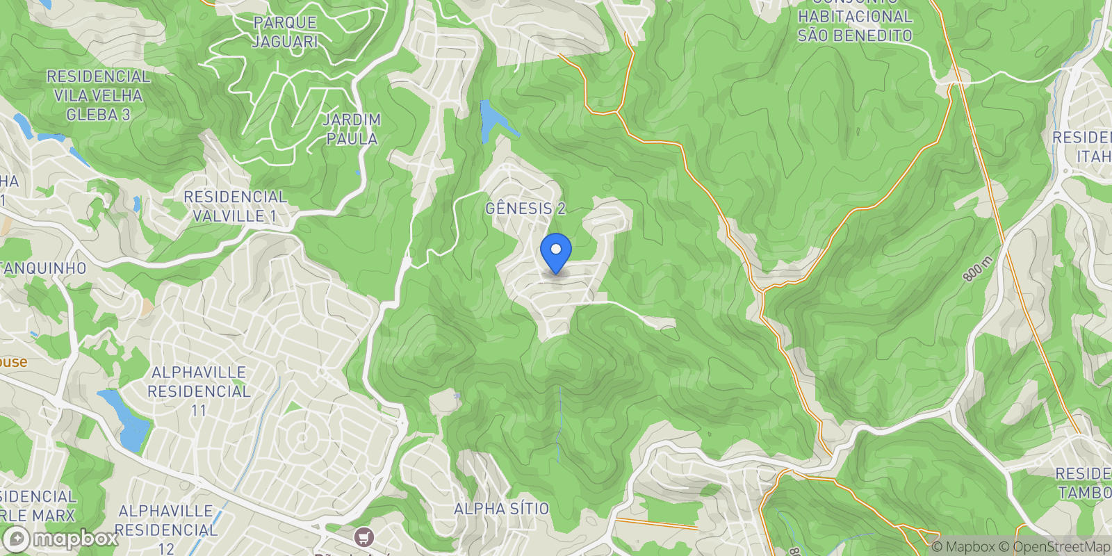 Map showing Colinas da Anhanguera, State of São Paulo, Brazil.