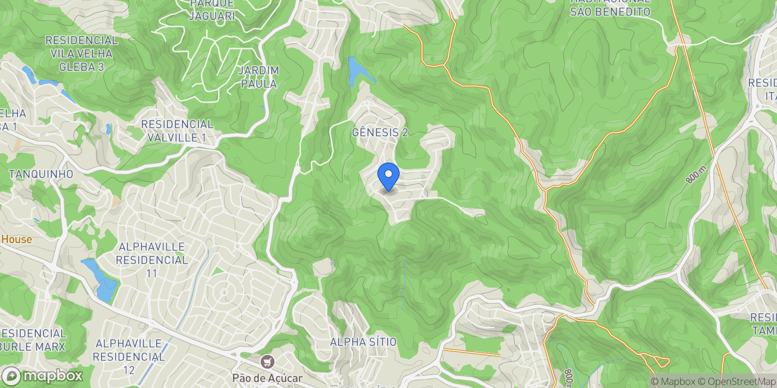 Map showing Colinas da Anhanguera, State of São Paulo, Brazil.
