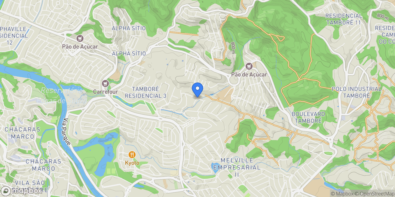 Map showing Residencial Dois (Tambore), State of São Paulo, Brazil.