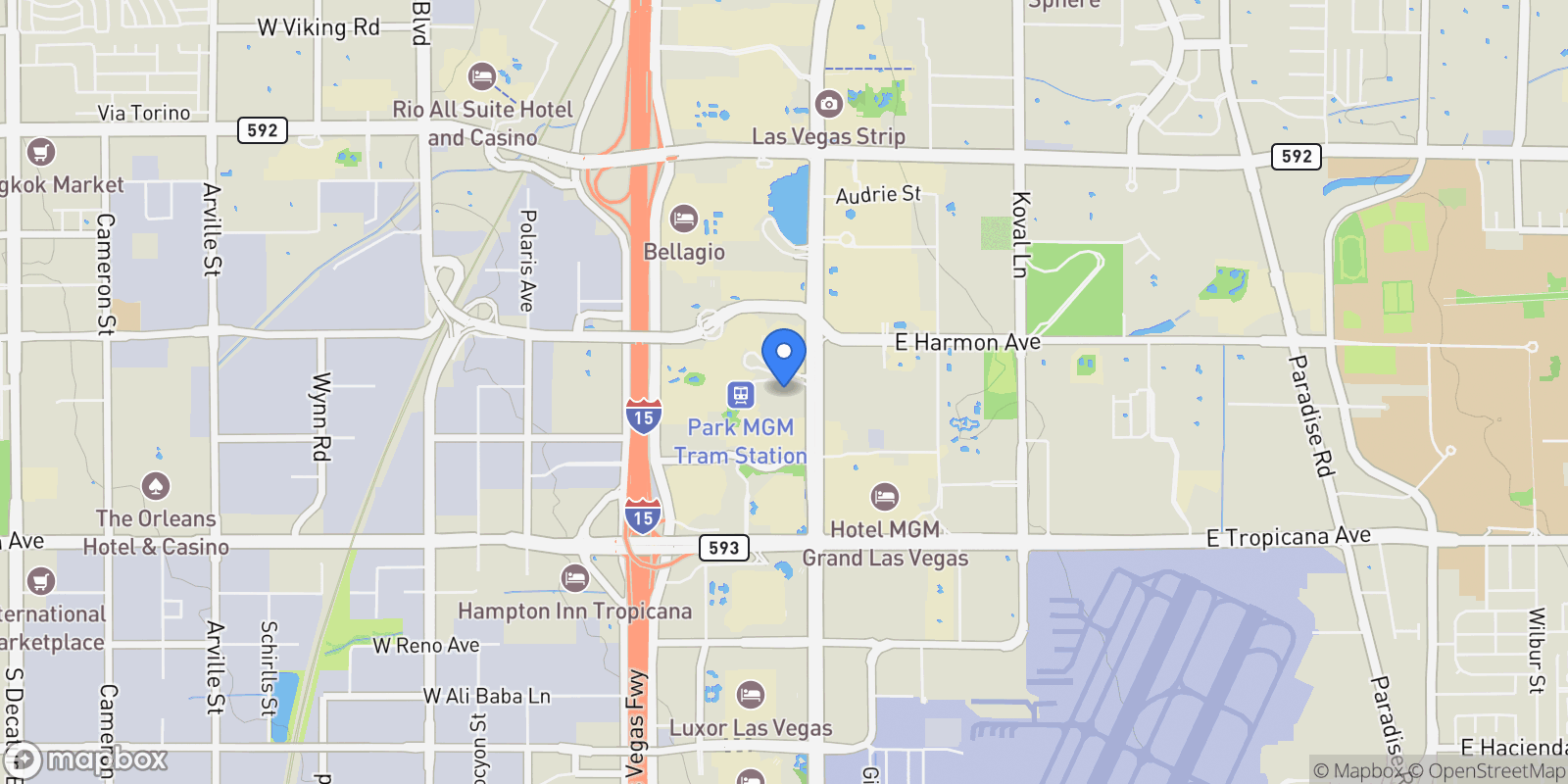 Map showing 3750 Las Vegas Boulevard 3509, Las Vegas, Nevada, United States.